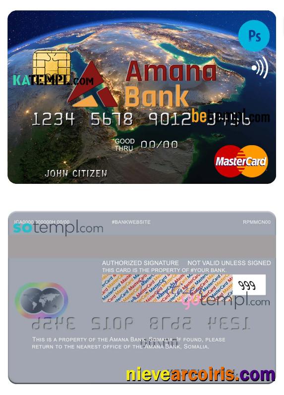 Somalia Amana Bank mastercard credit card